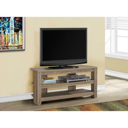 MAGNETICISMMAGNETISMO 19.75 in. Dark Taupe Particle Board & Laminate TV Stand MA3703444